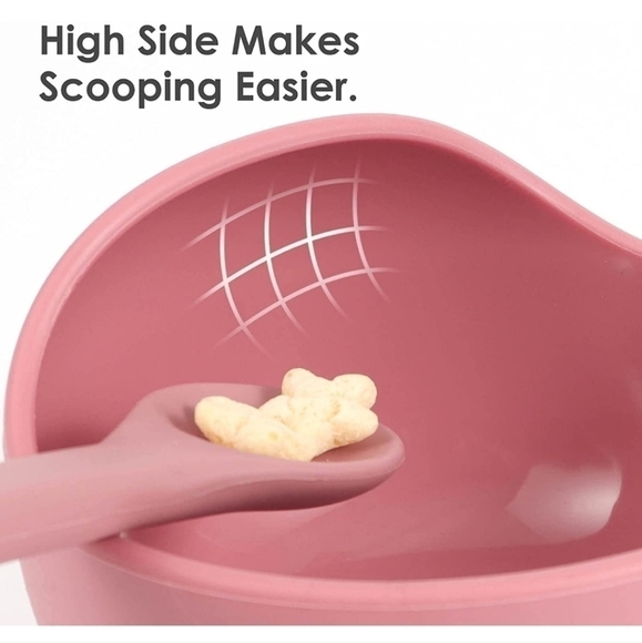 SILICONE training cup, bowl and spoon set - Picture 2 of 7